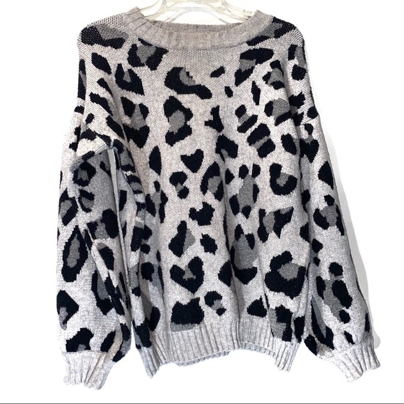 Entro Leopard Sweater Women’s Medium - Picture 1 of 8